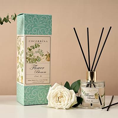 Cocorrína Reed Diffuser Set, 6.7 oz Elegant Amber& Oud Scented Diffuser  with