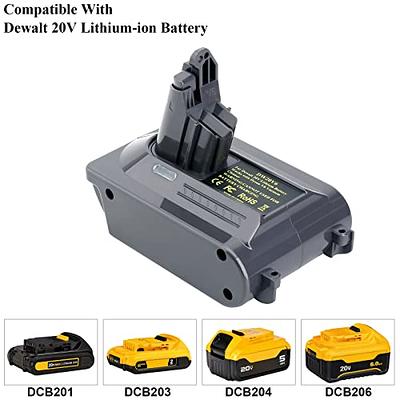  BTRUI for Dyson V8 Battery Adapter for Dewalt 20V