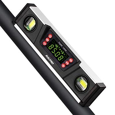 16-inch Digital Spirit Level and Protractor, Torpedo Level, Inclinometer  Angle Gauge Finder Bubbles Magnetic Base with Backlight