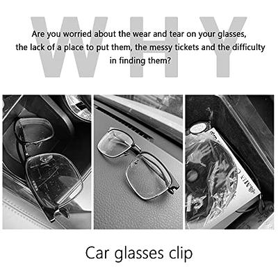 Car Sunglasses Holder For Sun Visor, Pu Leather Car Glasses Clip, Car  Sunglasses Storage Box, Universal Car Interior Accessories