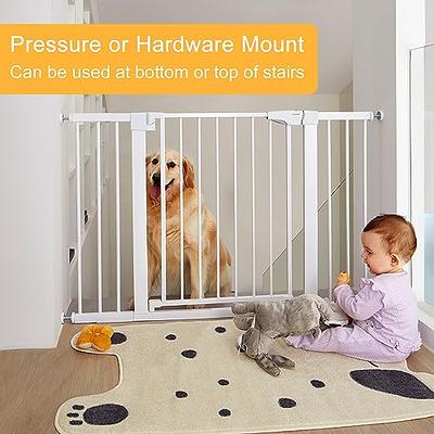 COMOMY 29.5-43.3 Baby Gate Extra Wide for Stairs Doorways, Auto Close Dog  Gates for The House, Pet Gates with Walk Through Door, Durable Metal