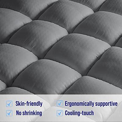 Hansleep Memory Foam Mattress Pad Twin, Cooling Twin Size Mattress Topper  with Deep Pocket, Breathable Simple Bed Mattress Cover, 39x75 Inches, White