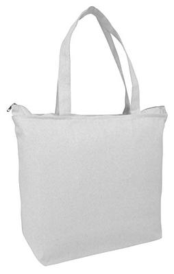 Heavy Canvas Zippered Shopping Tote Bags