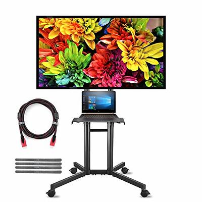 BONTEC Mobile TV Stand on Wheels for 23-60 inch Plasma/LCD/LED TVs