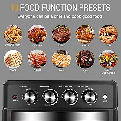 BENTISM 7-IN-1 Air Fryer Toaster Oven Convection Oven Countertop Stainless  Steel 18L 1800W 