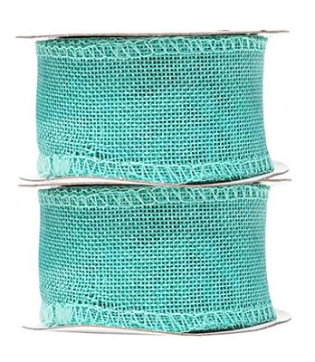 Turquoise Burlap Ribbon 2 Inch 2 Rolls 20 Yards Unwired Rustic Jute Ribbon  for Crafts, Mason Jars, Weddings, Party Decoration; by Mandala Crafts -  Yahoo Shopping