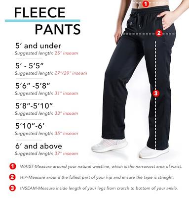 Yogipace Petite Women's Water Resistant Thermal Fleece Pants