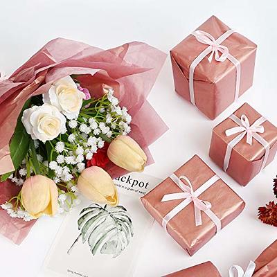 Naler 60 Sheets 15 x 20 Inches Rose Gold Tissue Paper Bulk Gift Wrapping  Paper for DIY Crafts Decorative Tissue Paper Flower Pom Pom Wedding Party