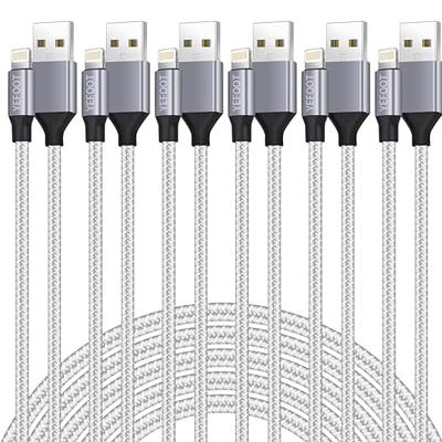 iPhone 14 Pro Max  USB To Lightning Cable For Charging And Data White 10ft  Braided Pack Of 2