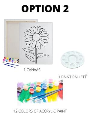 Essenburg Pre Drawn Canvas Flower Lady Paint Kit, Adult & Teen Sip and  Paint Party Favor