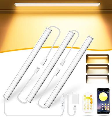 2Pack Remote Control LED Lights Under Cabinet Lighting Bar Wireless  Portable LED