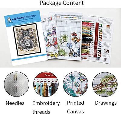 Dimenshion 11CT Stamped Cross Stitch Kits for Beginners,Full Embroidery  Sets Sewing Pattern Needlework-Cat and Piano 50×40cm - Yahoo Shopping