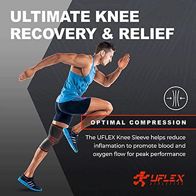 Physix Gear Knee upport Brace - Premium Recovery & Compression leeve For  Meniscus Tear, ACL, MCL Running - Best tabilizer Wrap for quats & Workouts  (ingle Beige XXL) 