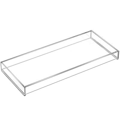 Clear Acrylic Bathtub Caddy Tray with Raised Edge