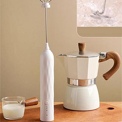 Electric Milk Frother Wireless Handheld Electric Powerful Stainless Steel  Spring Mixer Foam Whisk Maker for Coffee Cappuccino