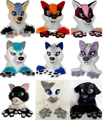 Oneandonlycostumes cat fursuit head and hand paws kids 9 15, cat