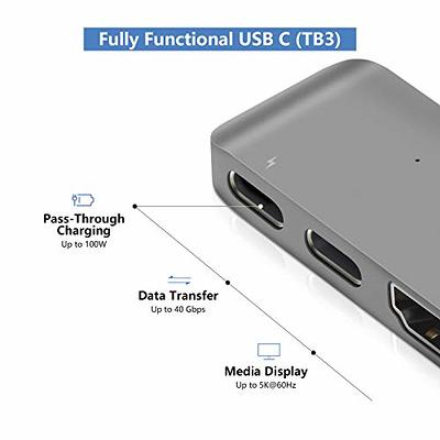 RayCue USB C Adapter for MacBook Pro/Air, MacBook Adapter HDMI, MacBook Air  M1 USB Multiport USB C Hub with 4K HDMI, Thunderbolt 3/4, for MacBook Pro