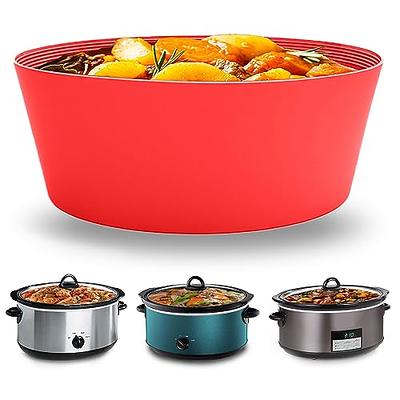 Silicone Slow Cooker Liners, 3 Pack Reusable Crock Pot Liners for 6-7 Qt,  Heat Ressistant