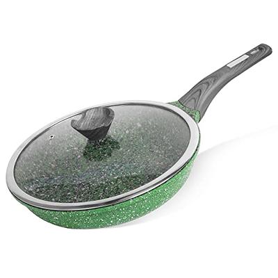 TINCOKO Nonstick Frying Skillet Pan with Lid - 11 Green Granite Coating  Non-stick Omelet Pan, Die-Cast Aluminum Alloy Cookware, Non Toxic APEO &  PFOA Free - Yahoo Shopping