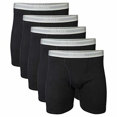Gildan Men's Underwear Boxer Briefs, Multipack, Mixed Blue/Grey (5-Pack),  Large