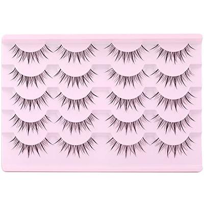 Manga Lashes Natural Look Wispy Anime False Eyelashes Mink Fluffy Eye Lashes  Pack Spiky Asian Japanese Korean Cosplay Fake Eyelashes 12 mm Curly Manhua  Lash Strips Look Like Individual Cluster - Yahoo Shopping