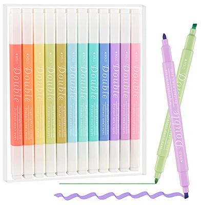 12Pack Aesthetic Pastel Highlighters with Chisel Tip, No Bleed Bible  Highlighter