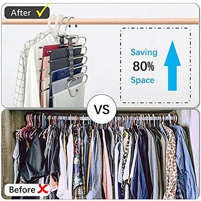 Serenelife White Standard Plastic Hangers - Space Saving Durable Tubular Heavy Duty Clothes Hanger Set Ideal for Laundry/daily Use, Can Hold Up to 5.5