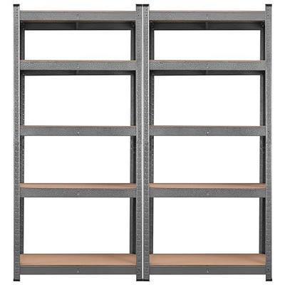 Prilinex Heavy Duty Storage Shelves - 35.5 W x 16 D x 71 H 5-Tier  Adjustable Metal Garage Shelving Unit, Standing Utility Shelf Racks for  Pantry