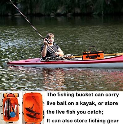 Fishing Bucket,Foldable Fish Bucket, Multi-Functional EVA Fishing Bag for  Outdoor, Live Fish Lures Bucket and Fish Protection Bucket,10GAL/8GAL/6GAL/4.8GAL/3GAL  Live Fish Container(6GAL/Orange) - Yahoo Shopping