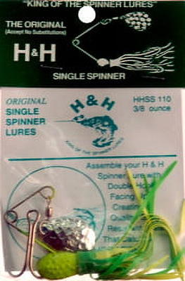 H&H Lure Company Original Spinner Bait Single Blade, 3/8 oz - Yahoo Shopping