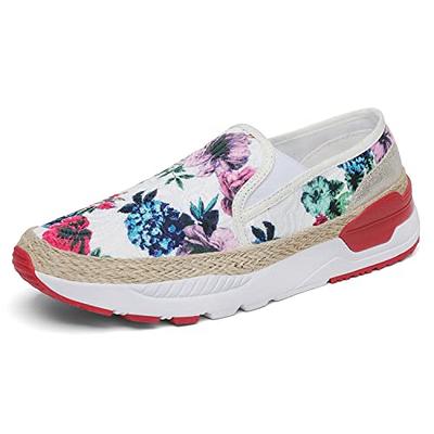 UUBARIS Women's Glitter Tennis Sneakers Floral Dressy