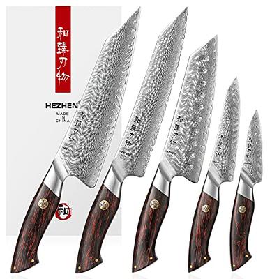 NF NANFANG BROTHERS Knife Set, 15-Piece Damascus Kitchen Knife Set with  Block, ABS Ergonomic Handle for Chef Knife Set, Carving Fork,  Disconnect-type