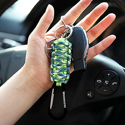 Carabiner Keyring with Flintstone and Paracord – Viperade