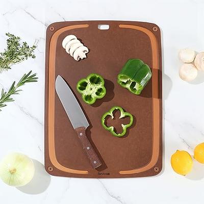 BestCook Kitchen Wood Fiber Cutting Board, High Density Non-Porous Wooden  Chopping Board with Juice Groove and Non-slip Feet, BPA Free, Dishwasher  Safe, Knife Friendly for Meat Bread Fruit, Black - Yahoo Shopping
