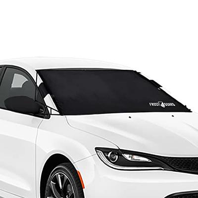 FrostGuard Vortex Premium Winter Windshield Cover with Built-in Security  Panels and Wiper Blade Coverage + Mirror Covers - Weather Resistant;  Protects from Snow, Ice and Frost (Black, Standard) - Yahoo Shopping