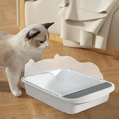 Cat Litter Box Open Top Pet Litter Tray Portable Bedpan Heighten