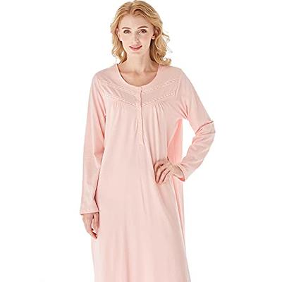 Keyocean Nightgowns for Women, Soft 100% Cotton Long Sleeve Warm  Comfortable Ladies Nightdress, Light Green, XX-Large - Yahoo Shopping