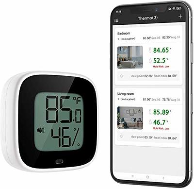  Govee WiFi Thermometer Hygrometer H5103, Indoor Bluetooth  Temperature Humidity Sensor with Electronic Ink Display, App Notification  Alert, Free Data Storage Export, Digital Remote Monitor for Bedroom :  Patio, Lawn & Garden