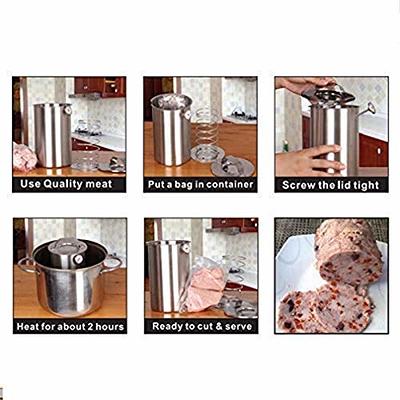 Ham Maker Stainless Steel Healthy Homemade Deli Meat Press Bacon Mold  Boiler US