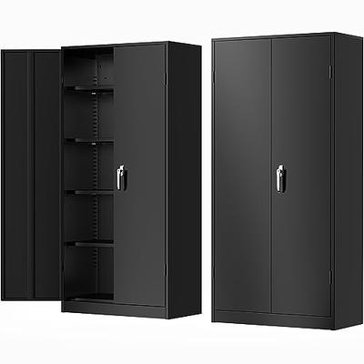 GangMei Metal Wall Storage Cabinet, Hanging Garage Cabinets with Up-Flip  Doors for Home Office Basement Pantry School and Workshop