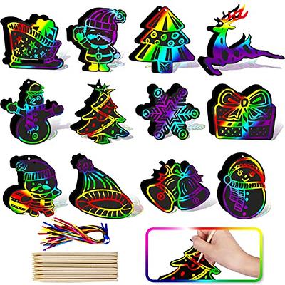 FEREDO KIDS Rainbow Scratch Notebook Drawing Paper - Black Scratch