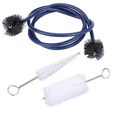 11Pcs Long Straw Cleaner Brush and Flexible Drain Brush Household Cleaning  Brushes Set Pipe Cleaners 61Inch/5 FT Stainless Steel Double-Ended Hose