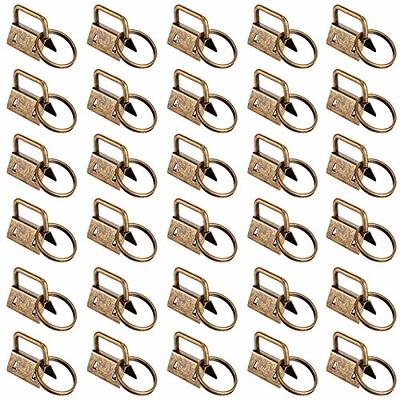 Qovydx 45Pcs 1 Inch Silver Wristlet Key Fob Hardware 1 Metal Key Chain Fob  Wristlet Hardware