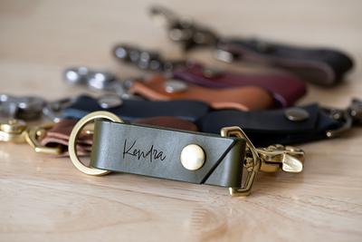 Personalized Leather Keychain [Handmade]