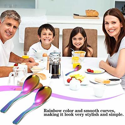 Multi Purpose Silicone Spoon Long Handle Rice Soup Spoon Mixing Dessert Ice  Cream Spoon Teaspoon Coffee Spoon Kitchen Tableware