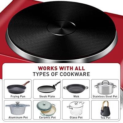 Cusimax Hot Plate, Portable Electric Stove Countertop 1500W Single Burner with Adjustable Temperature Control & Non