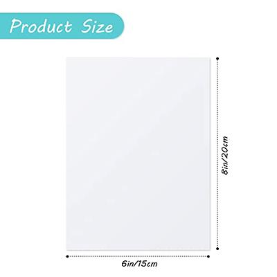 6 Pieces Sublimation Photo Blank Aluminum Metal Photo Metal Wall Poster  Frame Collection for Thermal Sublimation Printing Photo Sign (White)