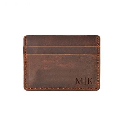 Minimalist Leather Wallet, Personalized Slim Front Pocket Wallet, Men's  Cardholder, Distressed Leather Perfect Gift - Yahoo Shopping