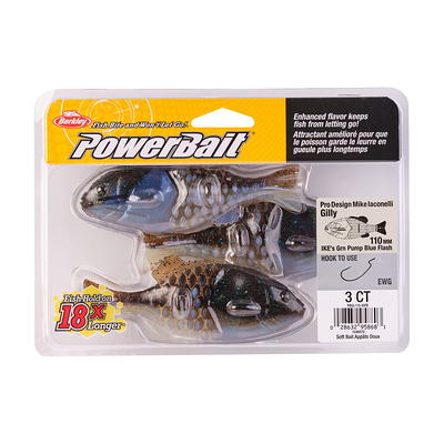 Berkley PowerBait® Gilly Soft Bait - IKE's Green Pumpkin Blue Flash - Yahoo  Shopping