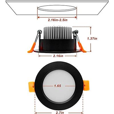 2Inch LED Recessed Ceiling Light, 3W Dimmable LED Downlight, Warm Whit –  LightingWill